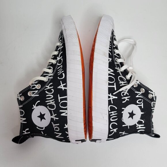New Converse Not A Chuck Sneakers Canvas 70 High UNT1TL3D Black 10 - Picture 12 of 14